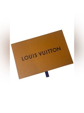 Louis Vuitton Drawer Gift Storage Empty Box Orange Navy 8 1/4 x 5 3/8 x 1 1/2